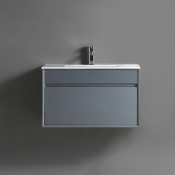 Milano Bromley - 810mm Waterproof Wall Hung Modern Vanity Unit with Basin - Choice of Finish