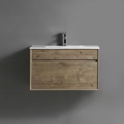 Milano Bromley - 810mm Waterproof Wall Hung Modern Vanity Unit with Basin - Choice of Finish