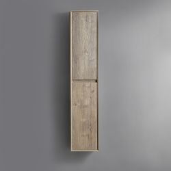 Milano Bromley - Waterproof 1500mm Tall Wall Hung Bathroom Storage Cabinet - Choice of Finish