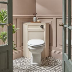 Milano Thornton - Traditional Corner WC Unit with Richmond Back to Wall Toilet - Choice of Finish and Seat