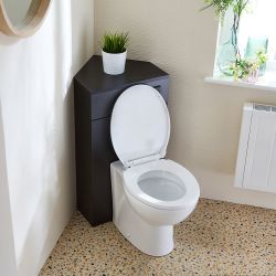 Milano Lurus - Modern Corner WC Unit with Select Back to Wall Toilet - Choice of Finish