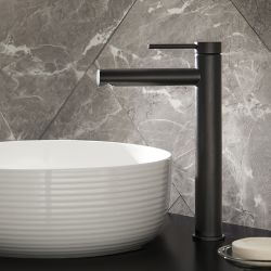 Milano Otto - Modern High Rise Mono Basin Mixer Tap - Choice of Finish