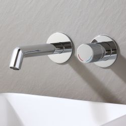 Milano Lune - Modern Wall Mounted Basin Mixer Tap - Choice of Finish