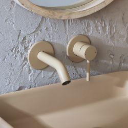 Milano Elements - Modern Wall Mounted Basin Mixer Tap - Choice of Finish