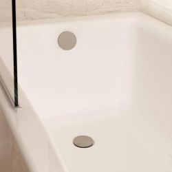 Crosswater - Push Button Bath Waste with Overflow - Choice of Finish