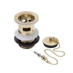 Milano Elizabeth - Traditional Slotted Basin Waste with Chain - Brushed Brass