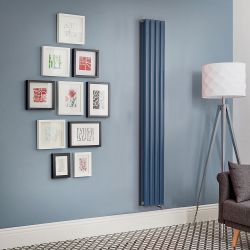 Milano Aruba - Electric Deep Sea Blue Vertical Designer Radiator - Choice of Size and Wi-Fi Thermostat