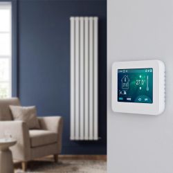 Milano Alpha - 1784mm Dry Heat Vertical Electric Designer Radiator - Choice of Size, Finish and Wi-Fi Thermostat