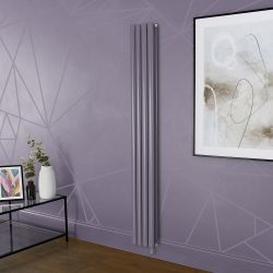 Milano Aruba - Electric Dahlia Purple Vertical Designer Radiator - Choice of Size and Wi-Fi Thermostat