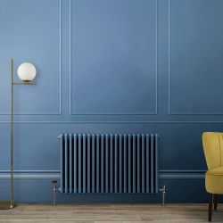 Milano Windsor - Traditional Horizontal Column Radiator - 3 Column - Blue Custom Colours