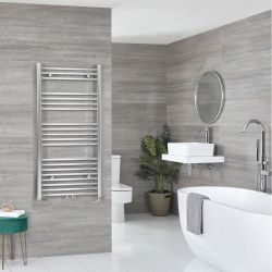 Milano Neva - Electric Chrome Heated Towel Rail - Choice of Size and Heating Element