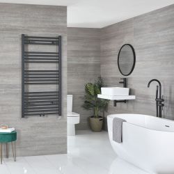 Milano Neva - Electric Anthracite Heated Towel Rail - Choice of Size and Heating Element