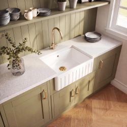 Milano Hendon - Fireclay Ceramic Belfast Kitchen Sink - Choice of Size & Style