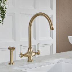 Milano Elizabeth - Traditional Kitchen Mixer Tap with Pull-Out Spray - Choice of Finish