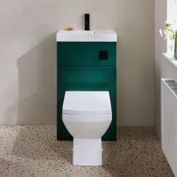 Milano Lurus - Modern Dalton Toilet and Basin Combination Unit - 500mm x 890mm - Choice of Finish