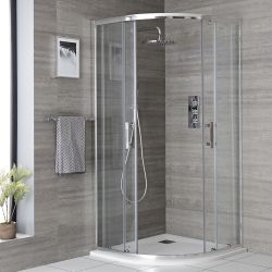 Milano Portland - 900mm Quadrant Shower Enclosure with Slate Tray - Choice of Tray Finish