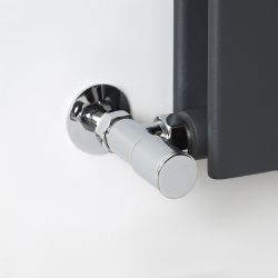 Milano - Chrome Radiator Valves - 15mm Copper Adapters