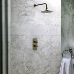 Milano Earlham - Art Deco Thermostatic Shower with Shower Head (1 Outlet) - Choice of Finish