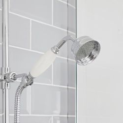 Milano Elizabeth - Traditional Brass Hand Shower - Chrome/White