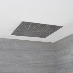 Milano Arvo - Modern 600mm Square Ceiling Head - Polished Chrome