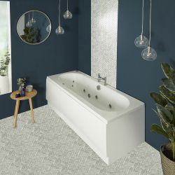 Milano Overton - Whirlpool Double Ended Spa Bath - Choice of Jets, Sizes and Panels