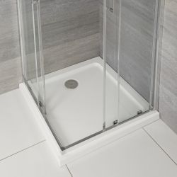 Milano Lithic - Low Profile Square Shower Tray - Choice of Size and Anti-Slip Option