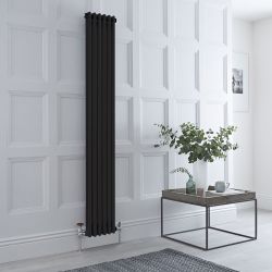 Milano Windsor - Vertical Traditional Column Radiator - 2 Column - Black