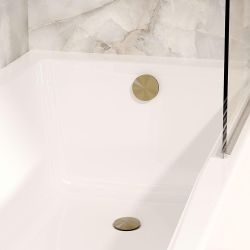 Crosswater 3ONE6 - Push Button Bath Waste with Overflow (Extended) - Choice of Finish