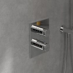 Villeroy & Boch Universal - Round 3 Outlet Diverter Thermostatic Shower Valve - Chrome