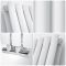 Milano Aruba - Middle Connection Vertical Designer Radiator - Double Panel - White