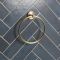 Milano Monet - Modern Towel Ring - Antique Brass