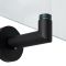 Milano Nero - Black and Glass Modern Wall Hung Shelf - 58mm x 143mm