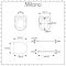 Milano Ballam - Modern Close Coupled Toilet and Pedestal Basin Set