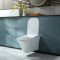 Milano Avenham - White Modern Wall Hung Toilet with Soft Close Seat