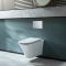 Milano Avenham - White Modern Wall Hung Toilet with Soft Close Seat