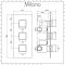 Milano Arvo - Chrome Thermostatic Shower with Diverter, Waterblade Shower Head and Hand Shower (3 Outlet)