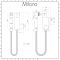 Milano Mirage - Modern Thermostatic Douche Kit - Chrome