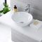 Milano Irwell - White Modern Round Countertop Basin - 400mm x 400mm (No Tap-Holes)