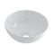 Milano Irwell - White Modern Round Countertop Basin - 320mm x 320mm (No Tap-Holes)