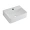 Milano Farington - White Modern Rectangular Wall Hung Basin - 400mm x 295mm (1 Tap-Hole)