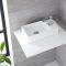 Milano Dalton - White Modern Rectangular Countertop Basin - 400mm x 220mm (1 Tap-Hole)