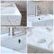 Milano Elswick - White Marble Effect Rectangular Countertop Basin - 500mm x 350mm (1 Tap Hole)