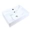 Milano Elswick - White Marble Effect Rectangular Countertop Basin - 500mm x 350mm (1 Tap Hole)