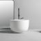Milano Hemsby - White Modern Round Countertop Basin - 350mm (No Tap-Holes)