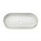 Milano Ealing - White Modern Oval Countertop Basin - 805mm x 390mm (No Tap-Holes)