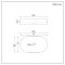 Milano Ealing - White Modern Oval Countertop Basin - 805mm x 390mm (No Tap-Holes)