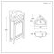Milano Aston - 450mm Traditional Cloakroom Corner Vanity Unit with Basin - Choice of Finish and Handles