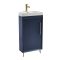 Milano Edge - 450mm Modern Cloakroom Corner Vanity Unit with Basin - Choice of Finish and Handles