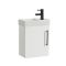 Milano Lurus - 400mm Compact Wall Hung Cloakroom Vanity Unit and Basin - Choice of Finish and Handles