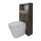 Milano Bexley - Dark Oak Modern 800mm Vanity Unit with WC Unit and Rivington Back to Wall Pan